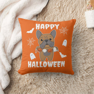 French Bulldog Happy Halloween Dog Costume Cushion
