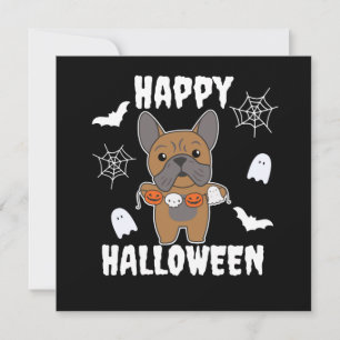 French Bulldog Happy Halloween Dog Costume Invitation