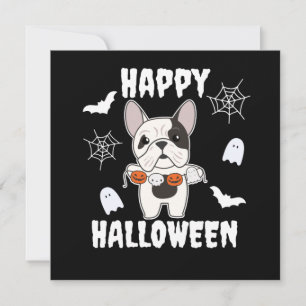 French Bulldog Happy Halloween Dog Costume Invitation