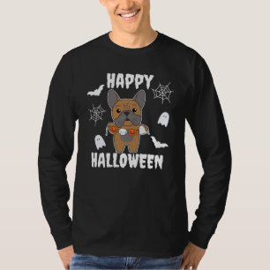 French Bulldog Happy Halloween Dog Costume T-Shirt