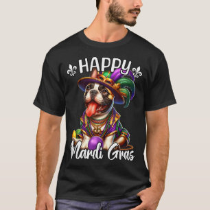 French Bulldog Happy Mardi Gras Frenchie T-Shirt