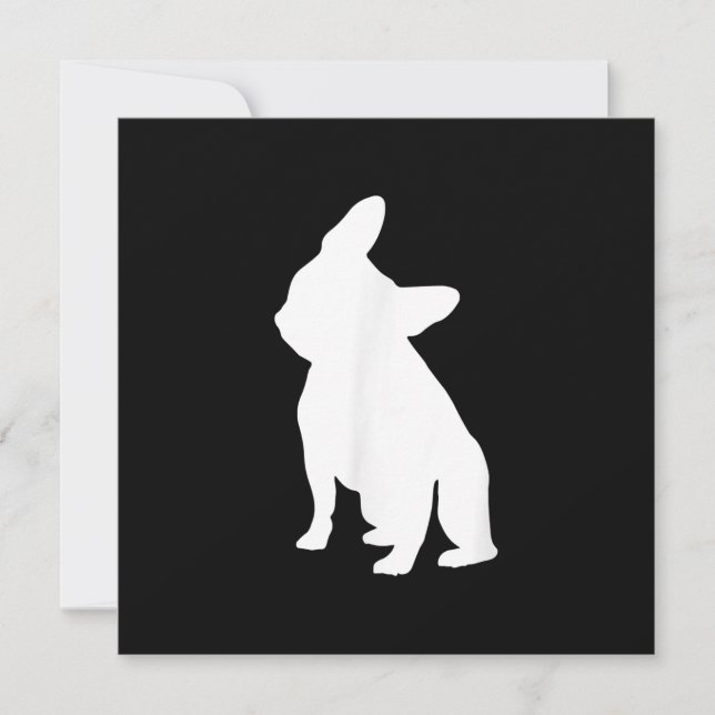 French Bulldog Head Tilt Apparel, Frenchie Head Holiday Card (Front)