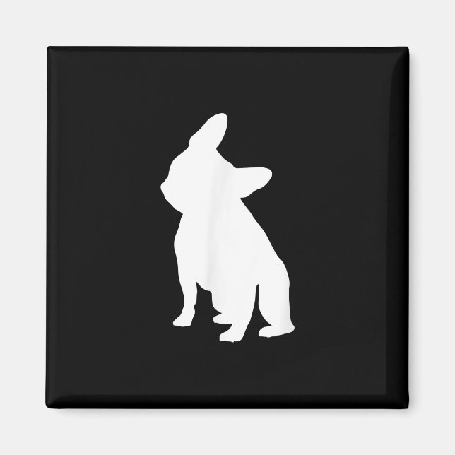 French Bulldog Head Tilt Apparel, Frenchie Head Magnet (Front)