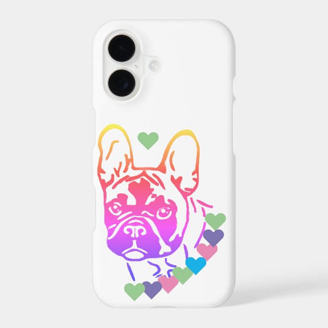 French Bulldog Heart Collar French Bulldog iPhone Case (Back)