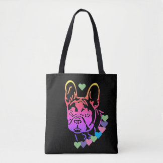 French Bulldog Heart Collar French Bulldog Tote Bag