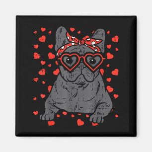 French Bulldog Heart Gles Valentine Day Frenchie D Magnet