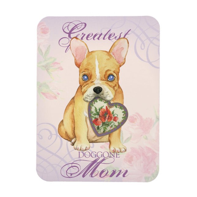 French Bulldog Heart Mum Magnet (Vertical)