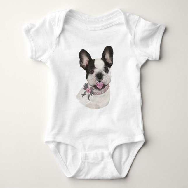 French Bulldog Heart Shaped Tongue shirts (Front)