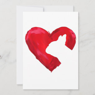 French Bulldog Heart Valentines Day Dog Lover Announcement