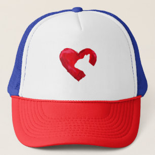 French Bulldog Heart Valentines Day Dog Lover Trucker Hat