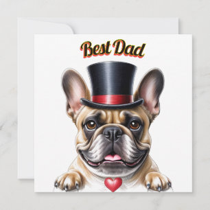 French Bulldog Herz Vatertag Bulldogge Invitation