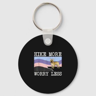 French bulldog hike more worry less graphic hiking key ring