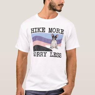 French Bulldog Hike More Worry Less Graphic Hiking T-Shirt