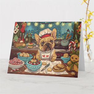 French Bulldog Holiday Baking: Festive Christmas Card