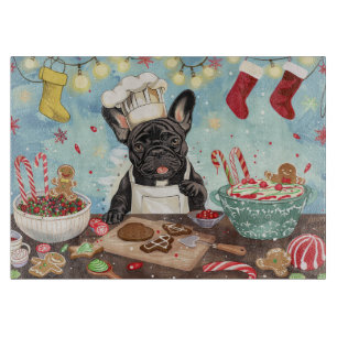 French Bulldog Holiday Baking: Festive Christmas Cutting Board