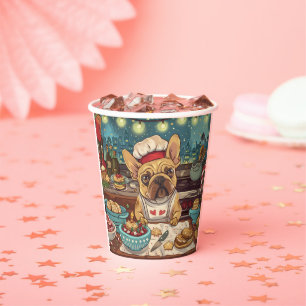 French Bulldog Holiday Baking: Festive Christmas Paper Cups