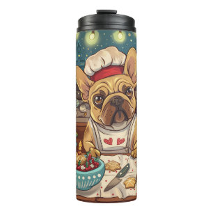 French Bulldog Holiday Baking: Festive Christmas Thermal Tumbler