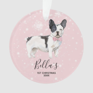 French Bulldog Holiday Christmas Ornament Frenchie