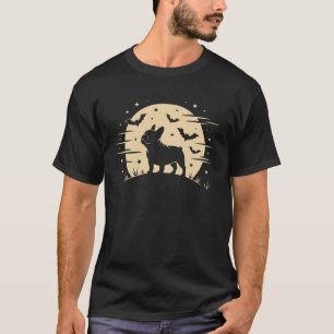 French Bulldog Howling Full Moon Halloween Costume T-Shirt