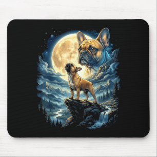 French bulldog howling to the moon animal meme 90s mouse pad