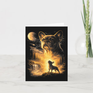 French Bulldog Howling To The Moon Meme 90s Animal Card