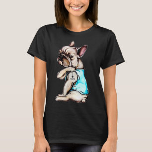 French Bulldog I Love Mom Tattoo Bulldog Mom T-Shirt