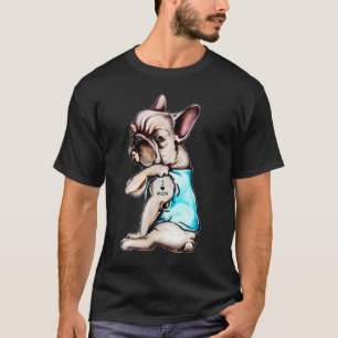 French Bulldog I Love Mum Tattooed Dog Mummy T-Shirt