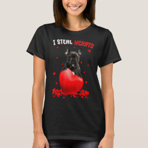 French Bulldog I Steal Hearts Cute Dog Hug Heart V T-Shirt