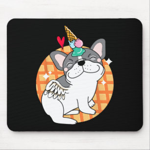 French Bulldog Ice Cream Frenchie Birthday  Mouse Pad