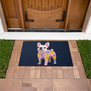 French Bulldog Illustration colourful Doormat