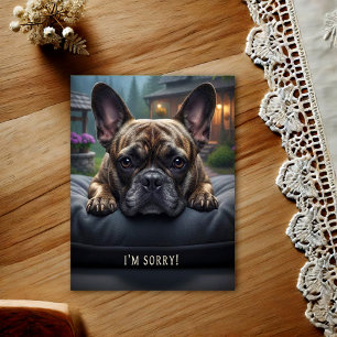 French Bulldog I'm Sorry Postcard