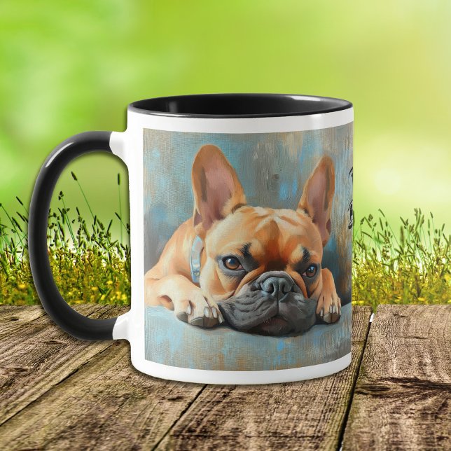 French Bulldog Impressionistic Portrait Mug (Creator Uploaded)