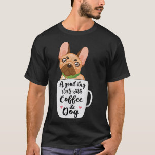 French Bulldog in a coffee cup dog mum  T-Shirt