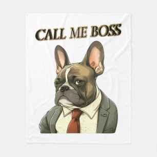French Bulldog in a Suit   Fleece Blanket