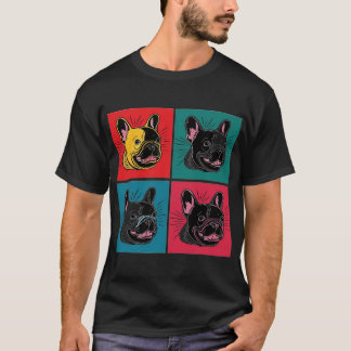 French Bulldog in Andy Warhole Style, Frenchie T-Shirt