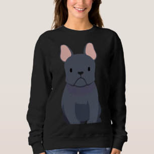 French Bulldog In Black Sweatshirt