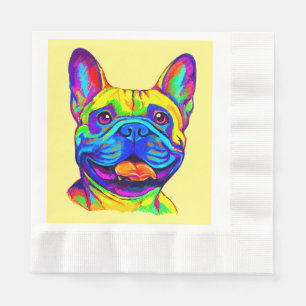 French Bulldog in Colour Napkin