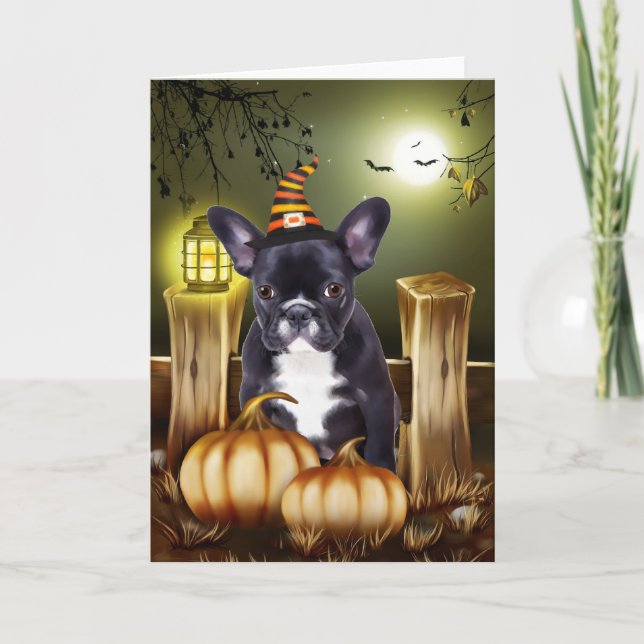 French Bulldog in Halloween Costume  Card (Front)