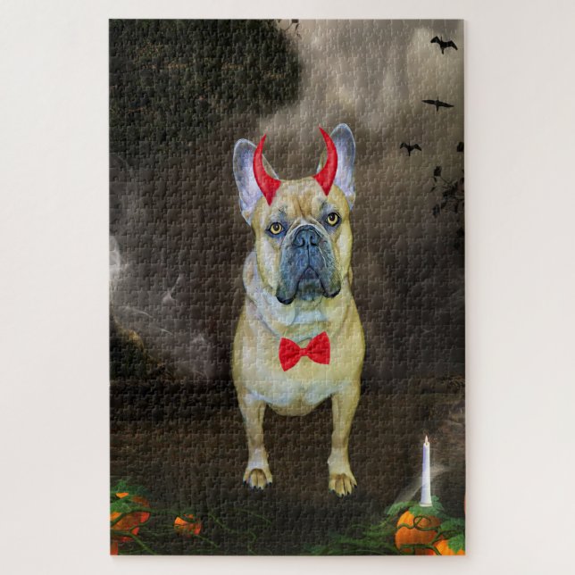 French Bulldog in Halloween Costume Jigsaw Puzzle (Vertical)