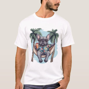 French Bulldog In Hawaiian Top