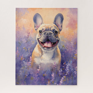 French Bulldog in Lavender field Jigsaw Puzzle