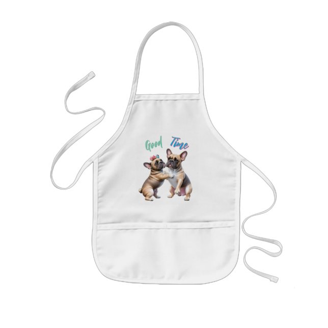 French Bulldog in love Valentine's Day  Kids Apron (Front)