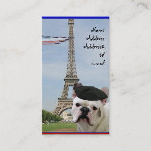 French Bulldog in Paris business card