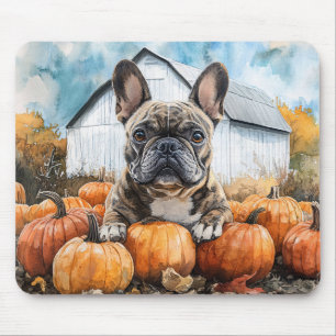 French Bulldog in Pumpkin Patch Mouse Pad