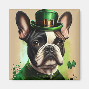 French Bulldog in St. Patrick's Day Dress Magnet