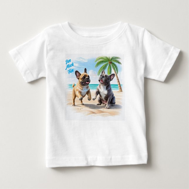 French Bulldog in the summer Baby T-Shirt (Front)