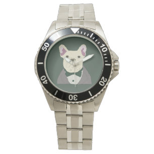 French Bulldog in tux Watch