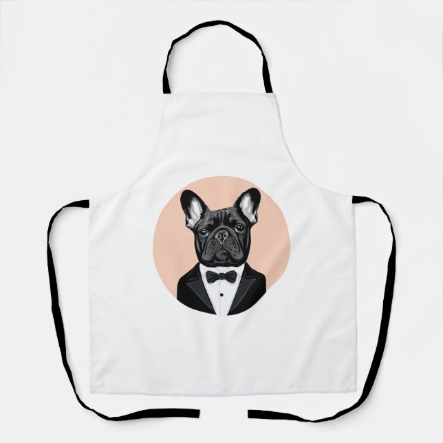 French Bulldog in Tuxedo Apron (Front)