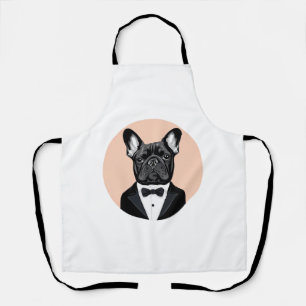 French Bulldog in Tuxedo Apron