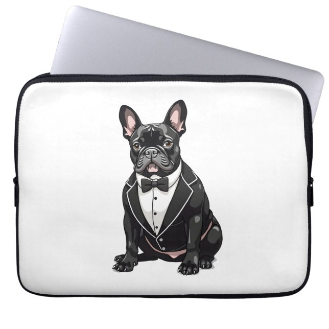 French Bulldog in Tuxedo Laptop Sleeve (Front)